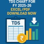 TDS Rate Chart for FY 2025-26 (AY 2026-27) Released: Key Highlights for Tax payers By India Advocacy | July 15, 2025